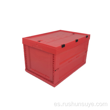 Caja plegable de plástico rojo 65l